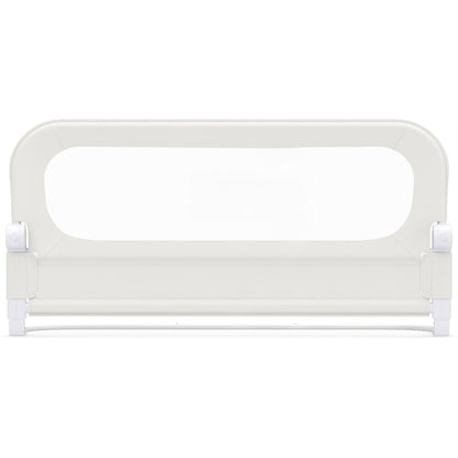 Foldable Bed Rail for Toddlers 120 Long with Removable Cover-White