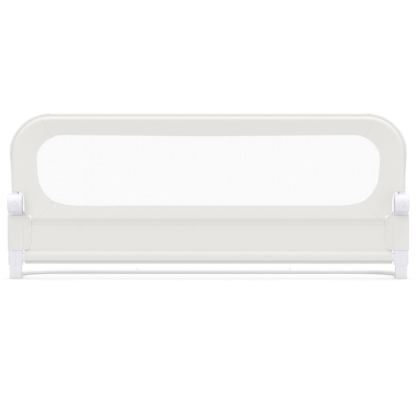 Foldable Bed Rail for Toddlers 148 Long with Removable Cover-White
