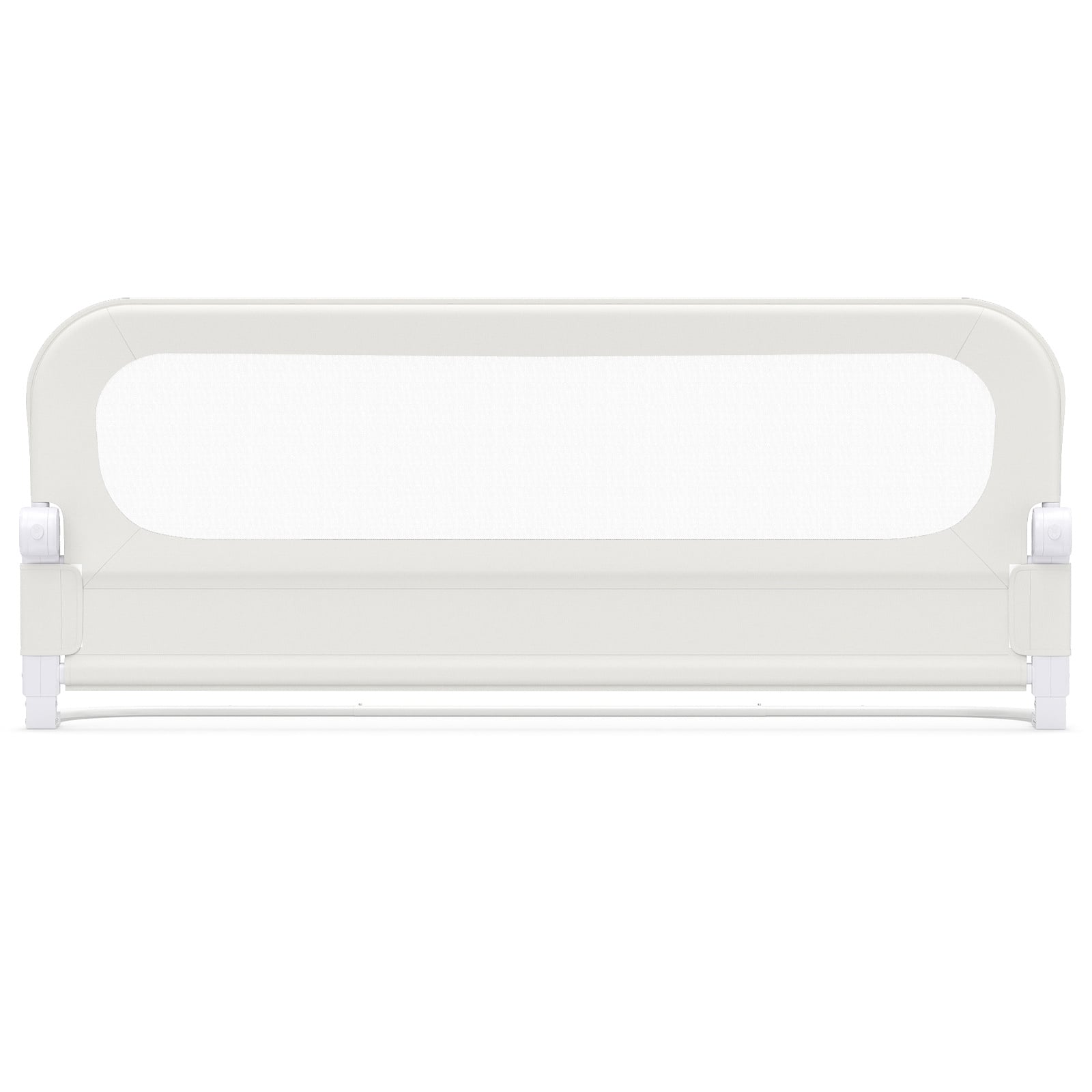 Foldable Bed Rail for Toddlers 148 Long with Removable Cover-White