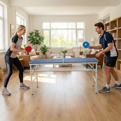 Foldable Ping Pong Table with Net for Indoor Outdoor Use