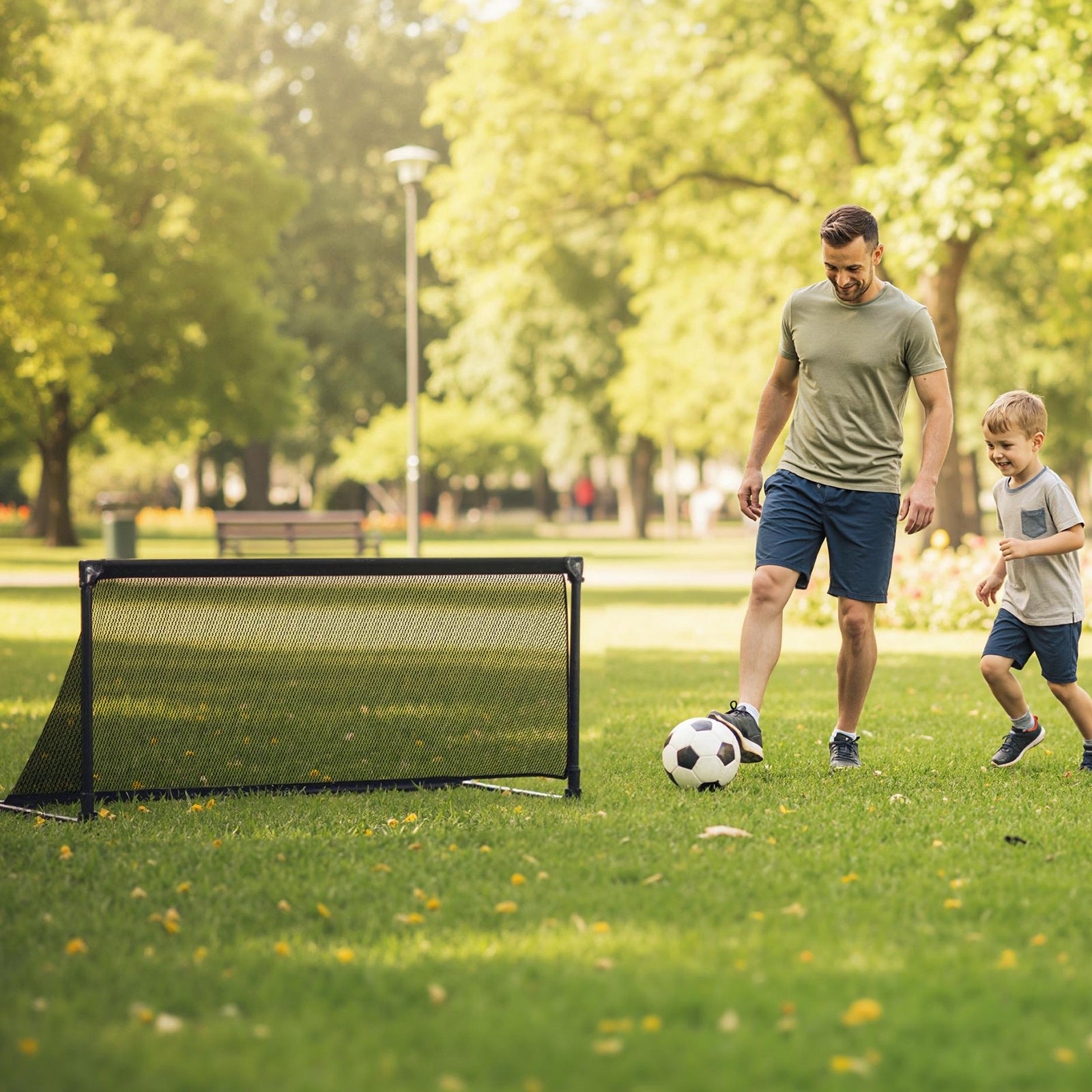 Foldable Pop-up Soccer Goal with Net-M
