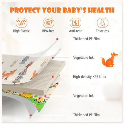 200 x 180 cm Extra Large Baby Floor Mat with Carry Bag-B