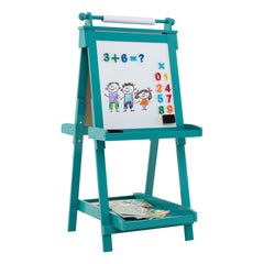 3-in-1 Double-sided Art Easel Foldable Easel for Kids-Green
