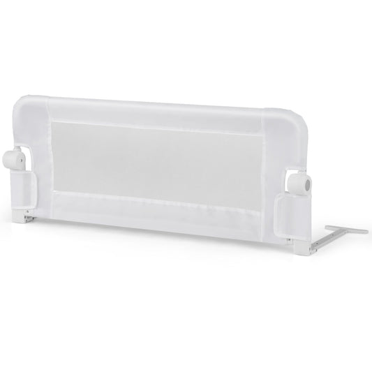 Foldable Toddler Bed Rail with Removable Oxford Cover-White