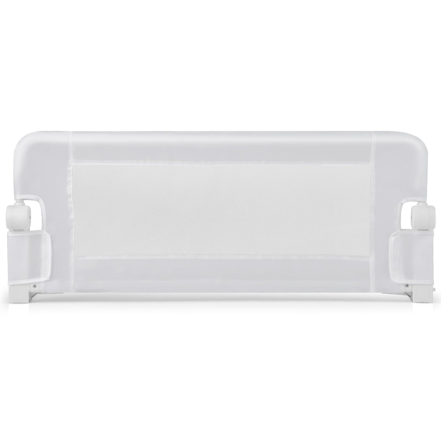 Foldable Toddler Bed Rail with Removable Oxford Cover-White