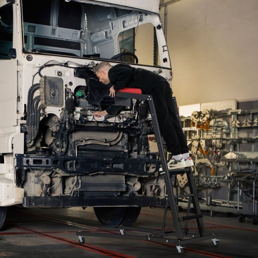 Foldable Topside Automotive Engine Creeper