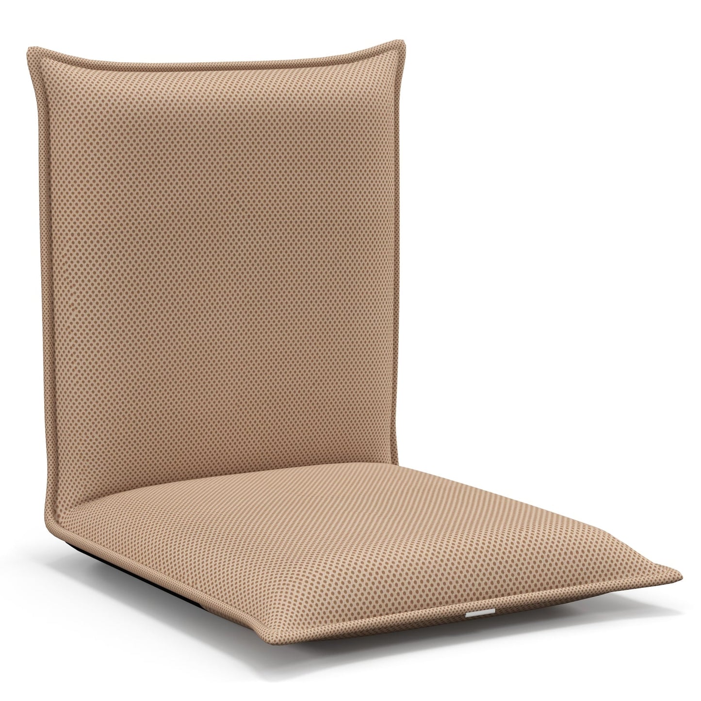 Folding Floor Chair with Reclining Function and 6 Adjustable Positions-Khaki