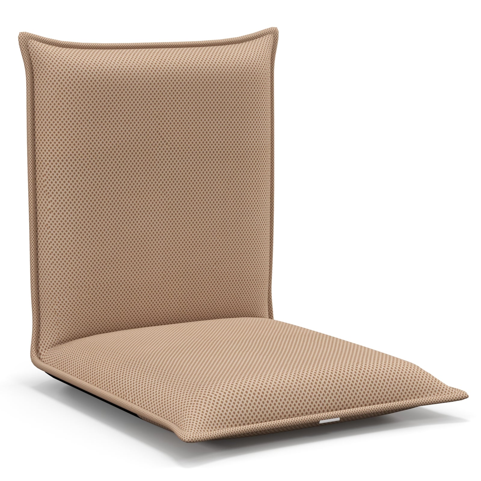 Folding Floor Chair with Reclining Function and 6 Adjustable Positions-Khaki