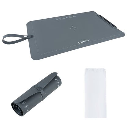 Food Warming Mat with 3 Temperature Settings for Kitchen Appliances-Grey