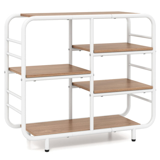 Freestanding 5-Tier Storage Shelving Unit with Metal Frame-Ntural
