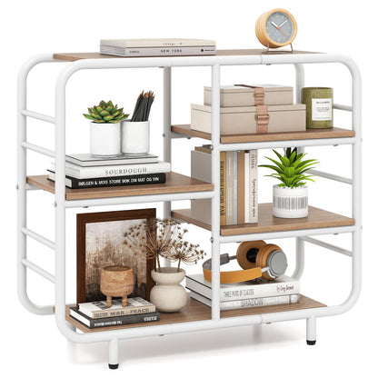 Freestanding 5-Tier Storage Shelving Unit with Metal Frame-Ntural