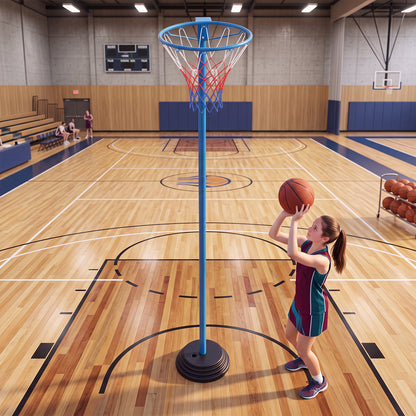 Freestanding Basketball Goal System with 105-255 cm Height Adjustable Pole