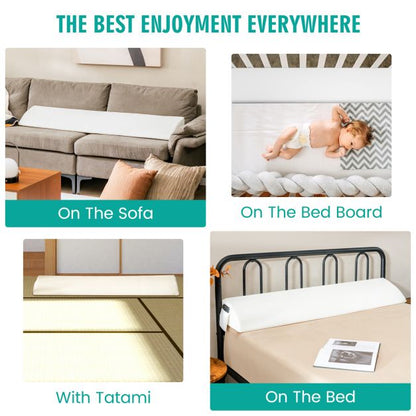 Full/Queen Size Bed Wedge Pillow with Side Pocket-Full size