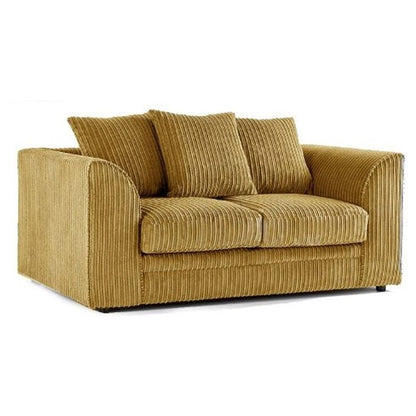 Colourful Oxford Jumbo Cord Scatter back Design 3 Seater Sofa - Green and Other Colours