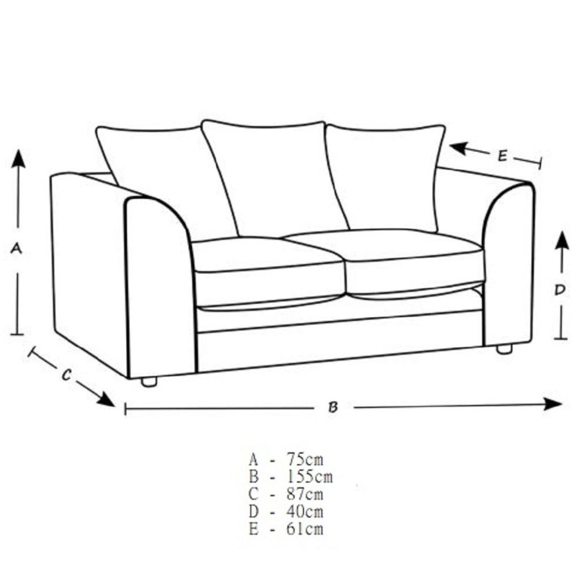 Oxford Scatter Back Full Jumbo Cord 3 Seater Sofa – Mink and Other Colours