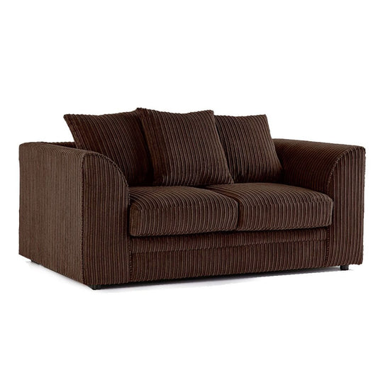 Oxford Scatter Back Full Jumbo Cord 2 Seater Sofa – Chocolate and Other Colours