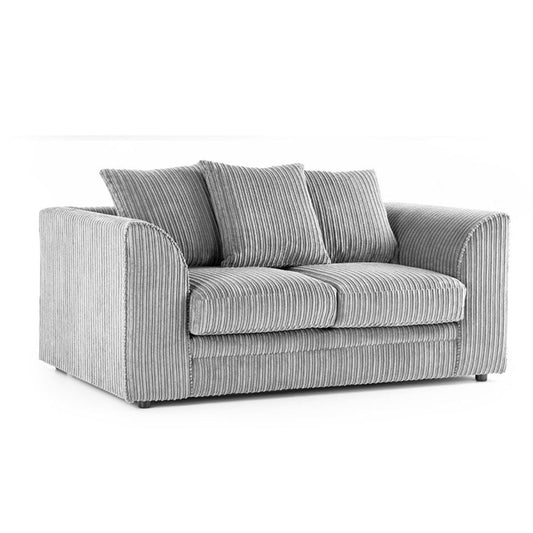 Oxford Scatter Back Full Jumbo Cord 2 Seater Sofa – Silver and Other Colours