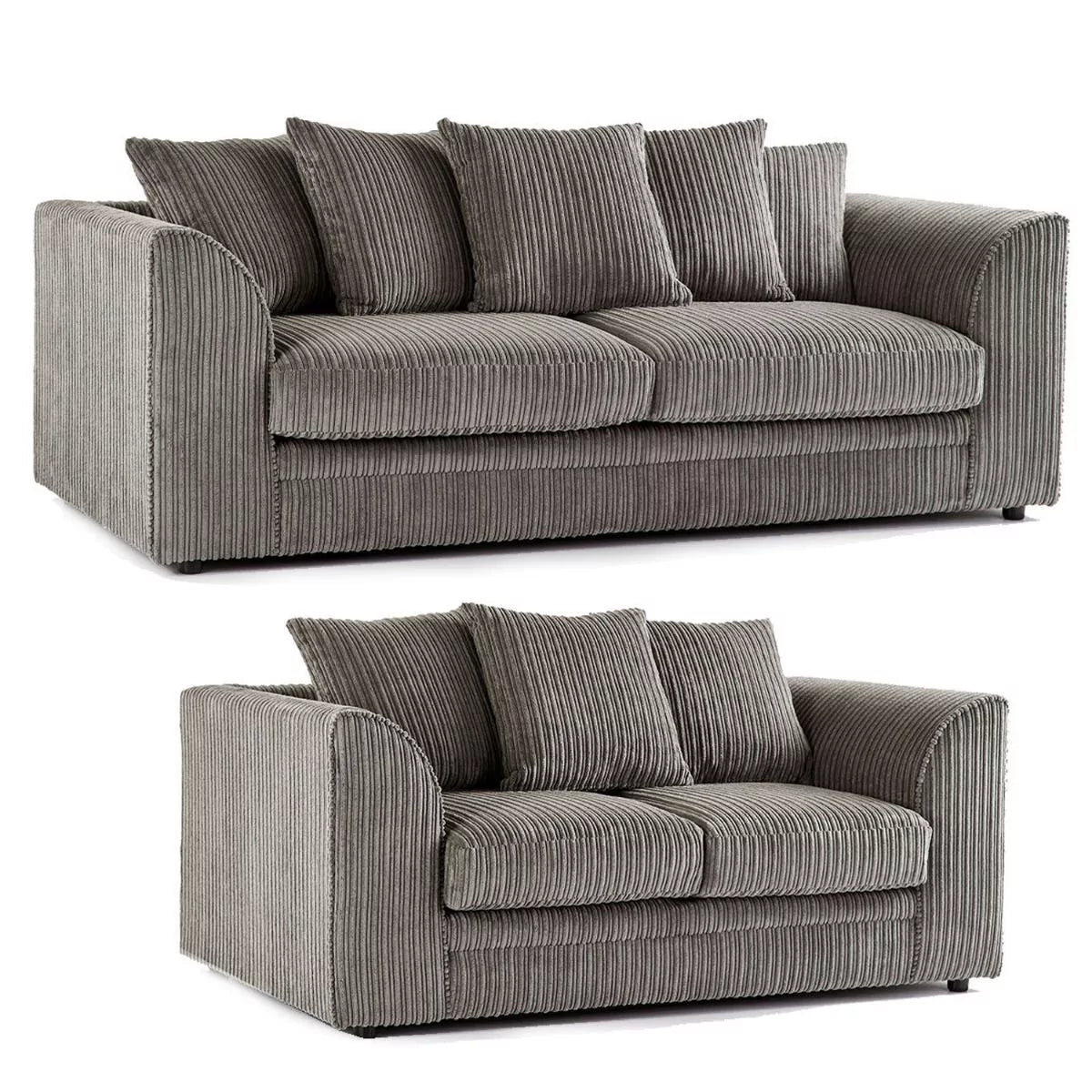 Oxford Scatter Back Full Jumbo Cord 3 Seater Sofa – Mink and Other Colours