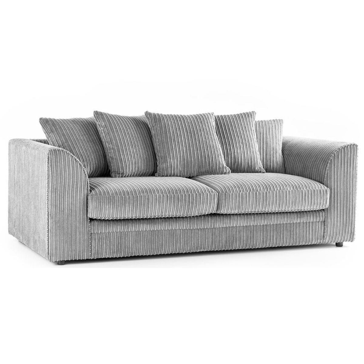 Oxford Scatter Back Full Jumbo Cord 3 Seater Sofa – Mink and Other Colours