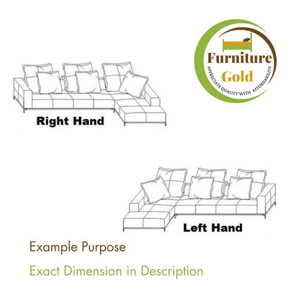 Sorretto Grey Velvet Fabric Corner Sofa - Right and Left Arm