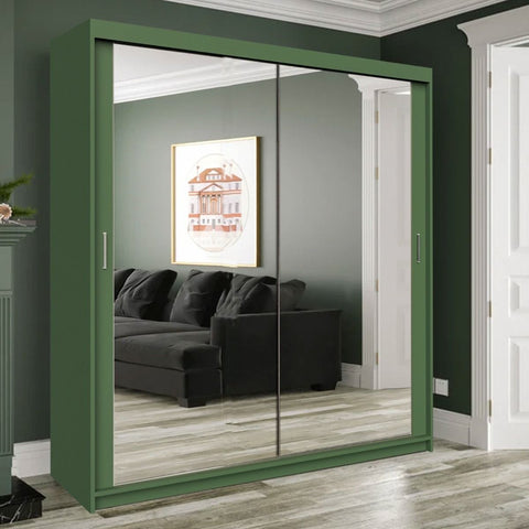 Sevenoaks II Sliding Door Wardrobe - Green, Blue Available in 3 Sizes