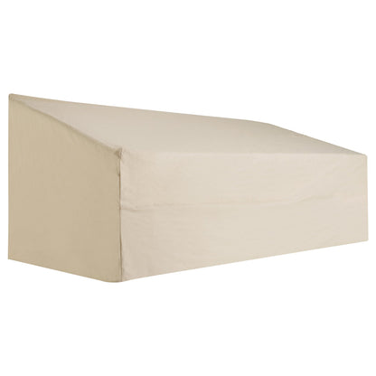 Outsunny 600D Oxford Cloth Garden Furniture Cover Waterproof, 3 Seater Sofa Protector for Patio, Outdoor, Beige, 218 x 111 x 63-101 cm