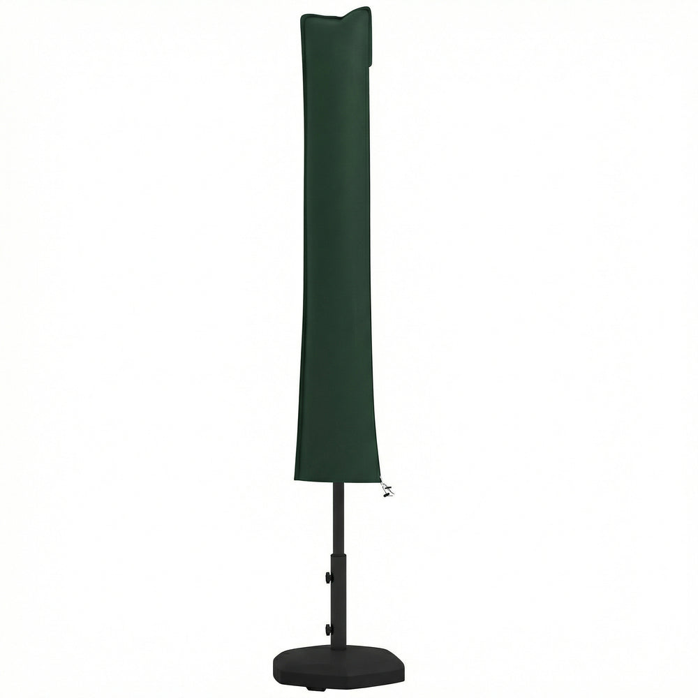 Outsunny Parasol Cover, Cantilever Umbrella Cover for 2-3.5 m Parasols, Banana Umbrella Protector with Zipper, Green