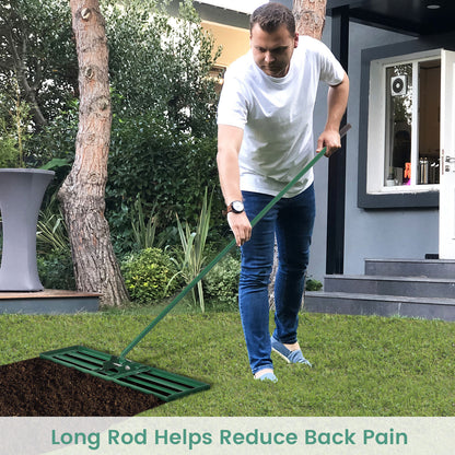 75/91/106 x 25cm Lawn Leveling Rak with Ergonomic Handle-91 x 25 cm