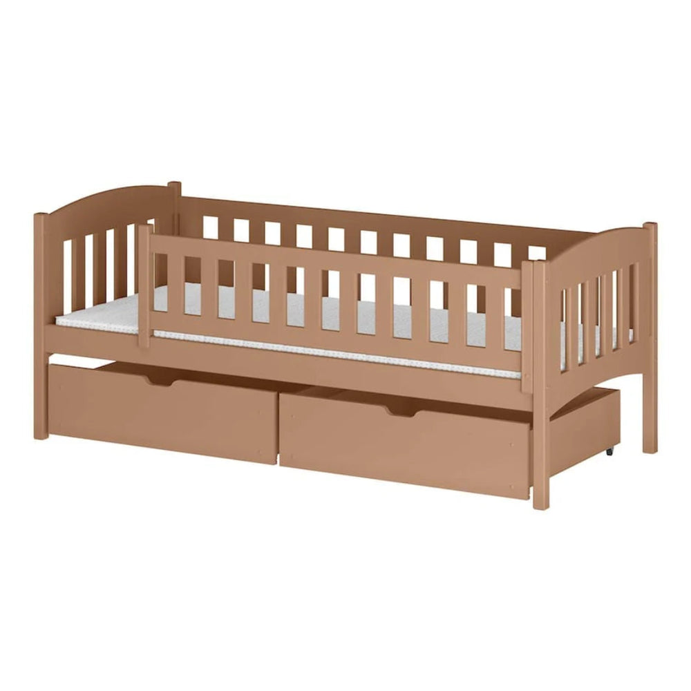Wooden Single Bed Gucio with Storage