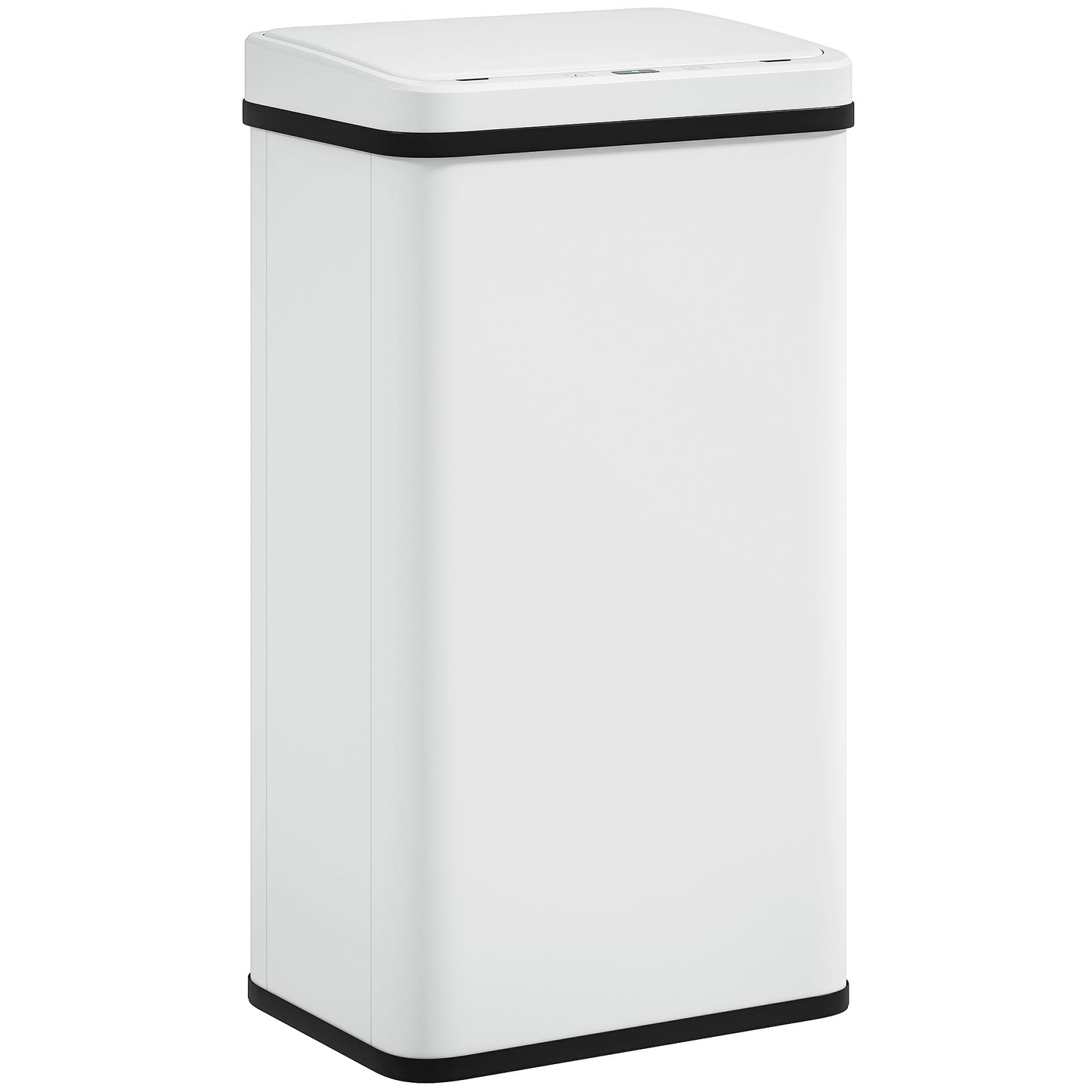 HOMCOM 50L Sensor Bin with Soft-Close Lid, Stainless Steel Automatic Touchless Motion Sensor Kitchen Bin, White