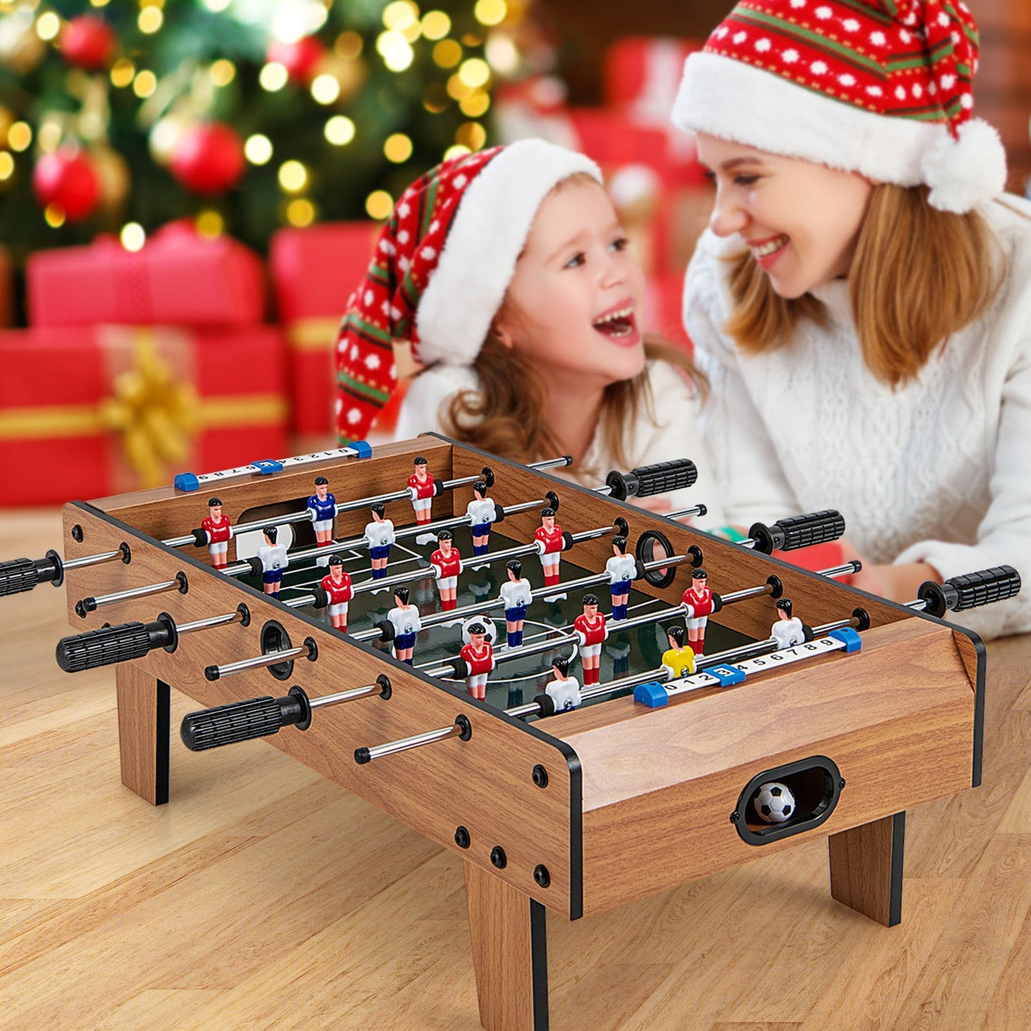 Game Room Size Football Table Space Saving Table Football-Natural