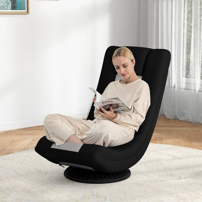360° Swivel Gaming Chair with 4 Adjustable Position-Black and Gray