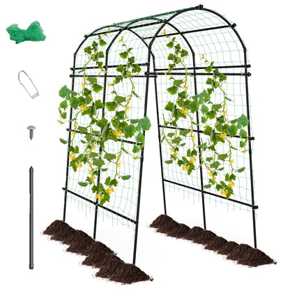 Garden Arch Trellis with PE Coated Metal Structure for Climbing Plants
