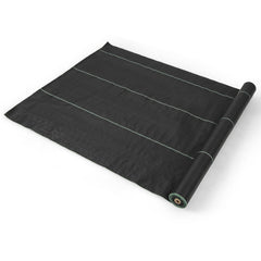 Garden Weed Barrier Fabric PP Weed Control Fabric with Guide Line-2.1 Oz 2 x 25 m