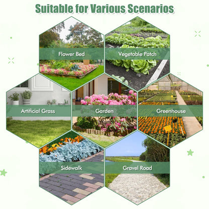 Garden Weed Barrier Fabric PP Weed Control Fabric with Guide Line-2.1 Oz 2 x 25 m