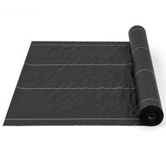Garden Weed Barrier Fabric PP Weed Control Fabric with Guide Line-3.5 Oz 1 x 50 m