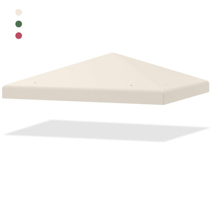 Gazebo Replacement Canopy Top Cover with Hook and Loop Fastener-Beige