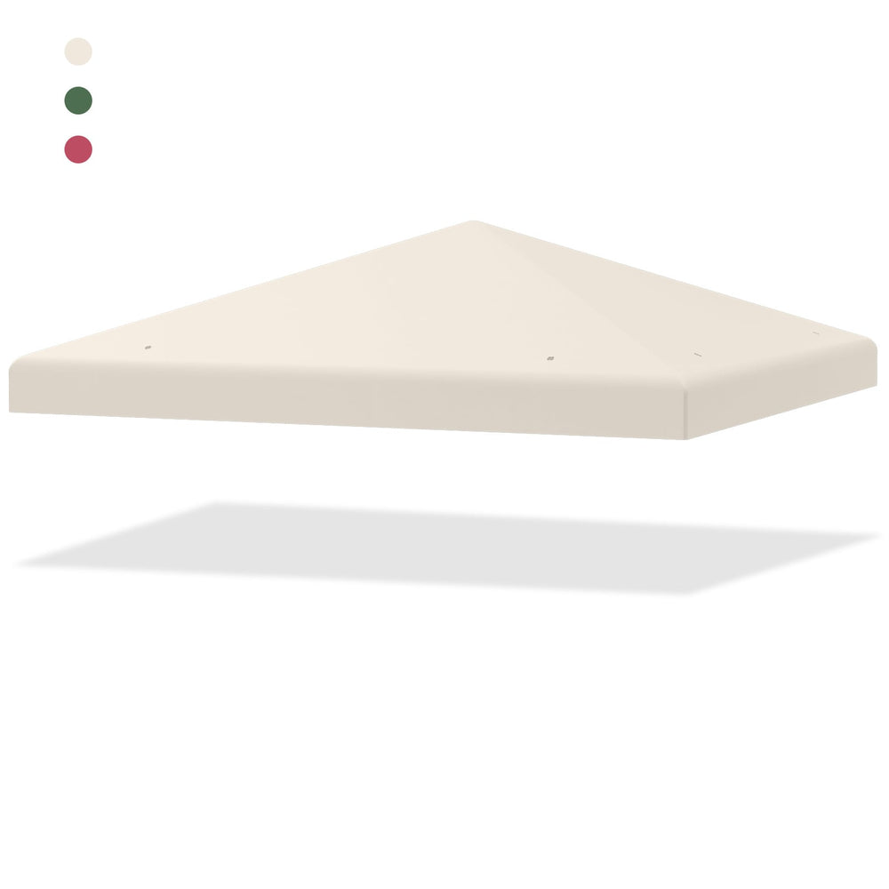 Gazebo Replacement Canopy Top Cover with Hook and Loop Fastener-Beige