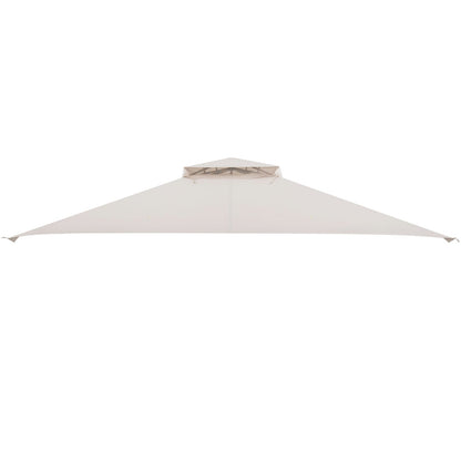 368 x 303CM Gazebo Replacement Top with Air Vent and Drainage Holes-Beige