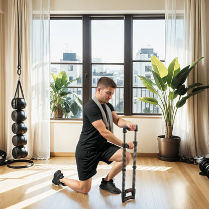 SPORTNOW Chest Expander, with 10-50kg Adjustable Resistance, for Home Gym, Office, Travel Workout