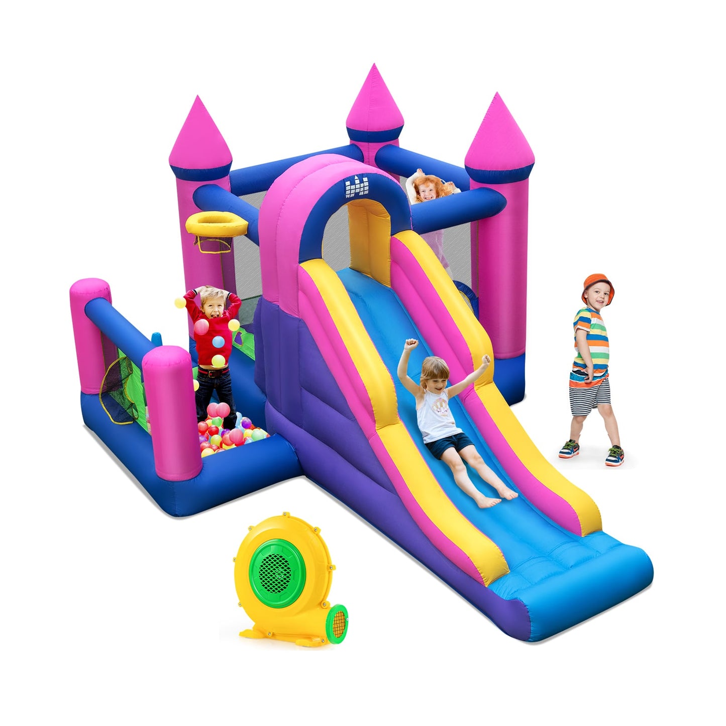 Giant Jumping Castle Blowup Bouncing House with Slide and Climbing Wall