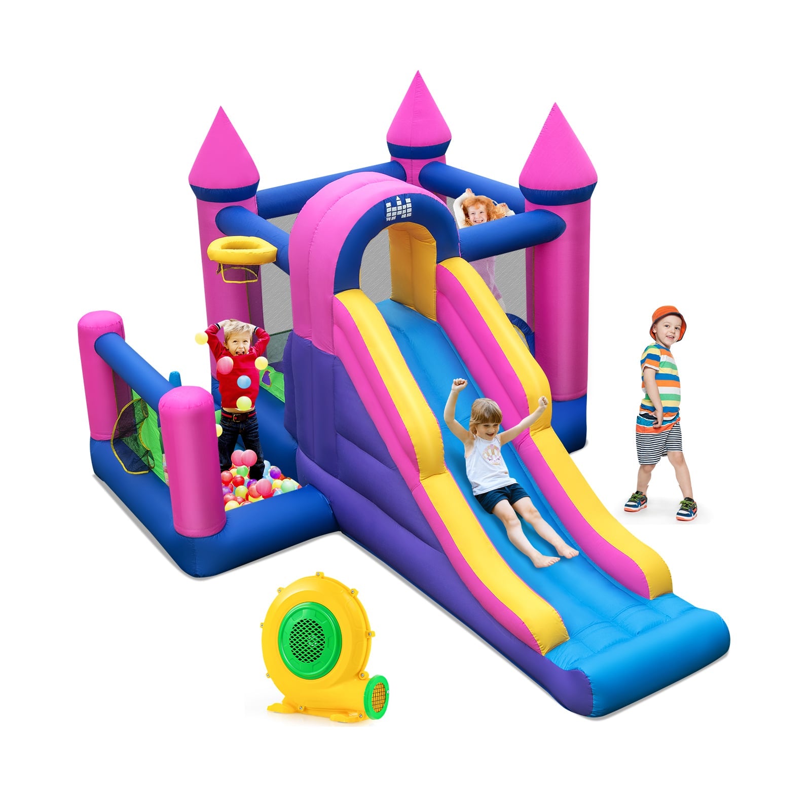 Giant Jumping Castle Blowup Bouncing House with Slide and Climbing Wall