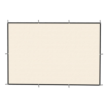 Outsunny Sun Shade Sail UV Protection Canopy with Stainless Steel Eyelets for Patio Garden 2 x 3 m Beige