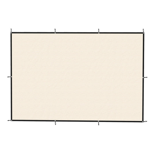 Outsunny Sun Shade Sail UV Protection Canopy with Stainless Steel Eyelets for Patio Garden 2 x 3 m Beige