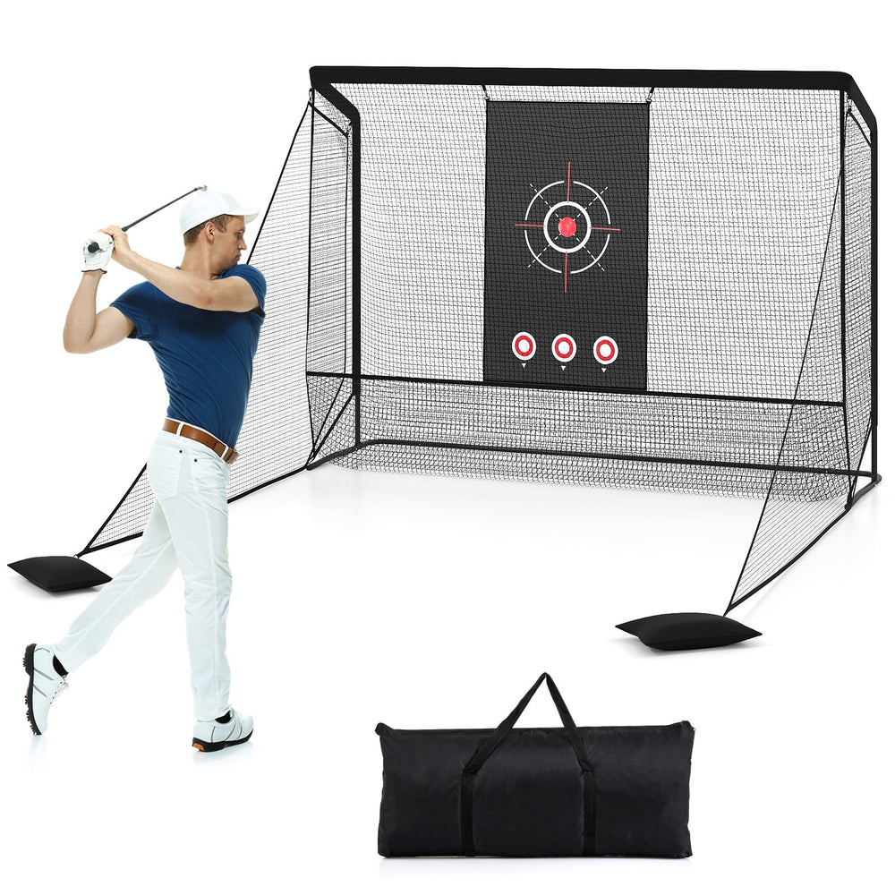 Golf Practice Hitting Net Golf Cage with Dual Side Barriers