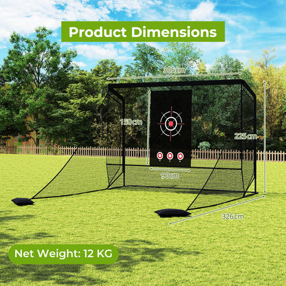 Golf Practice Hitting Net Golf Cage with Dual Side Barriers
