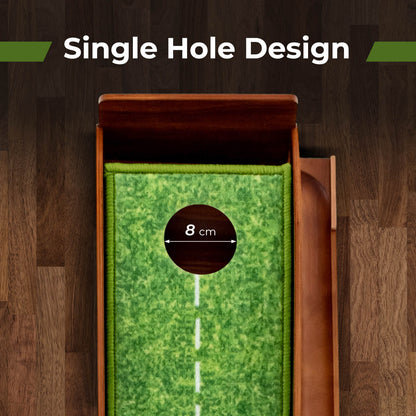 Golf Putting Mat Training Aid with Auto Ball Return and 3 Balls