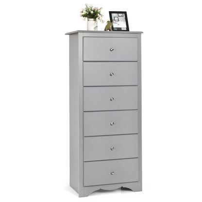 6-Drawer Freestanding Dresser Cabinet-Grey