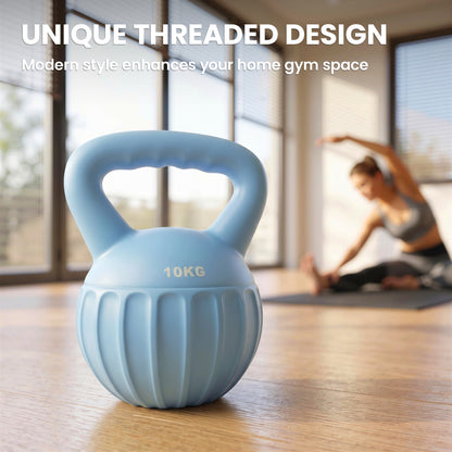 SPORTNOW Kettlebell for Strength Training Kettle Bell with Non-Slip Handle 10 kg Blue