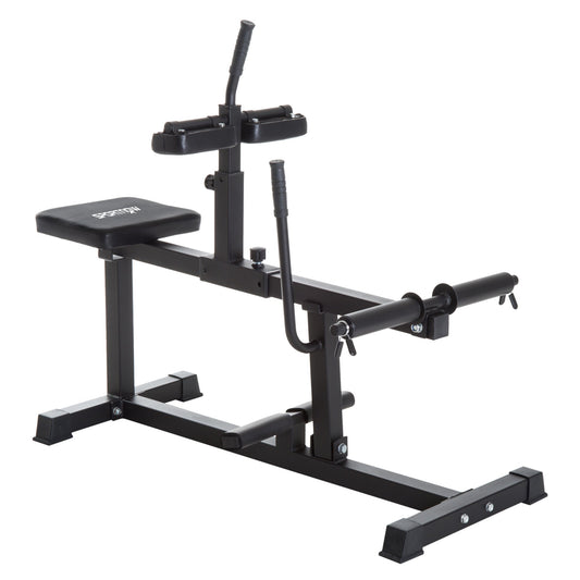 SPORTNOW Seated Leg Extension Machine, Adjustable Leg Raise Machine and Curl Machine with Plate Loaded for Hip, Lower Body and Home Gym Workout